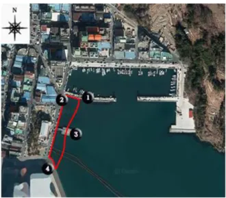Fig.  9.  Waterfront  Construction  Projects  in  Ok-po  Port. 는 것은 토지이용 측면에서 매우 비효율적이라 할 수 있고 , 성산포항의 경우 주변으로 여객터미널,  성산일출봉 등과 같은 관광자원이 존재함에도 주변 관광자원과의 연계성을 고려하지 않고 계획되었다