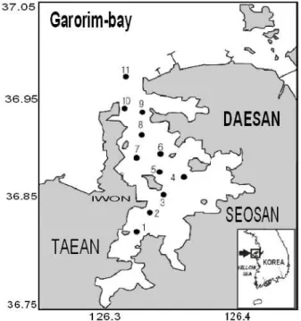 Fig. 1. Map showing the study area and sampling stations.