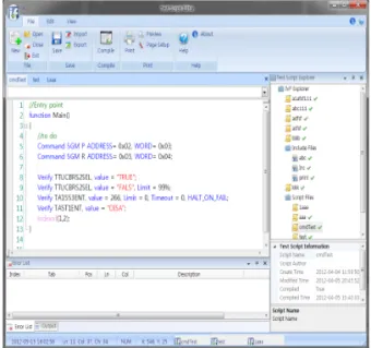 그림 11 DB Upload in IVF 그림 10 Test Script Editor in IVF행할 수 있도록 해준다.