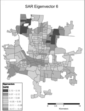 Figure 4. Map patterns of selected SAR Eigenvectors