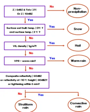 Fig. 4. A flowchart of the precipitation classification method (Zhang et al., 2011).