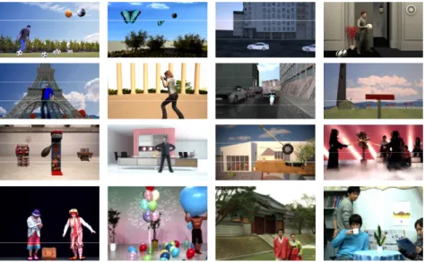 Fig. 9. Stereoscopic 3D videos used in our experiments. 
