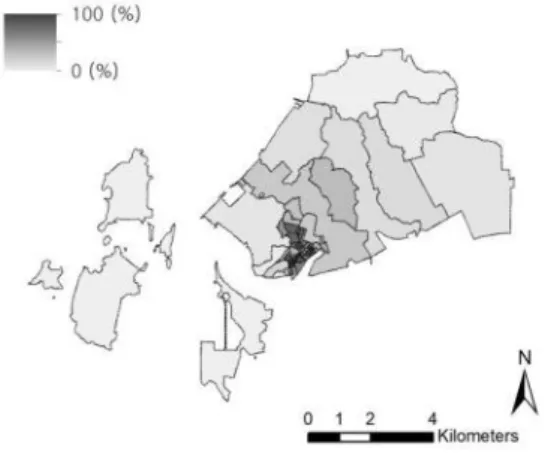 Figure 4. A comparison with empty houses in 2018 and 2017 data-based model