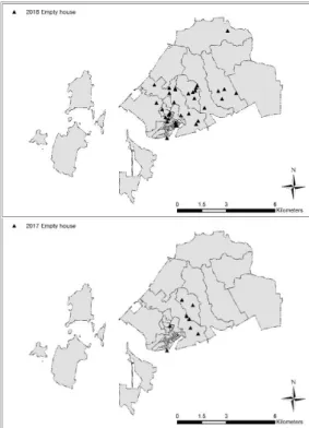 Figure 1. Estimated location of an empty house in 2018 and 2017