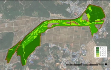 Figure 5. The map showing land price by parcel