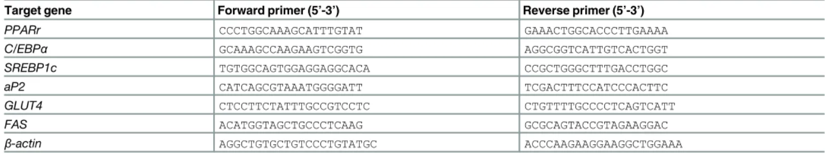Table 1. Primer sequences used in this study.