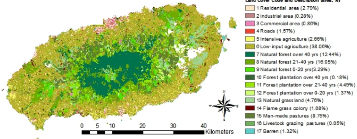Table  2.  Base  habitat  quality  for  each  land  cover  in  other  studies.