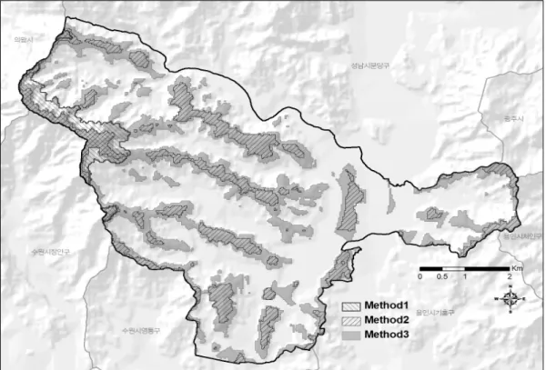 Figure  6.  Distribution  of  7th  height  ridge  at  the  analytic  range  of  500m.