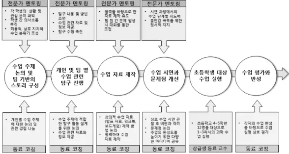 Figure 1. “Becoming a science teacher” Mentor program  progress