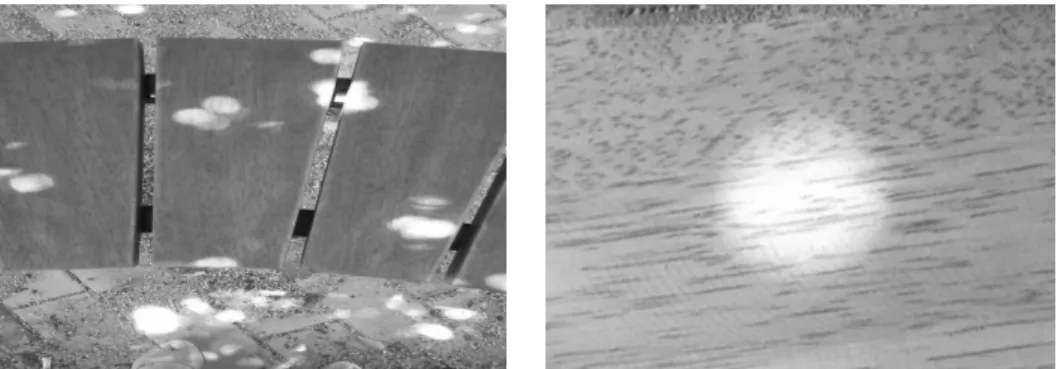 Figure 2. Shine shapes on the bench through the gap(aperture) of dense foliage 
