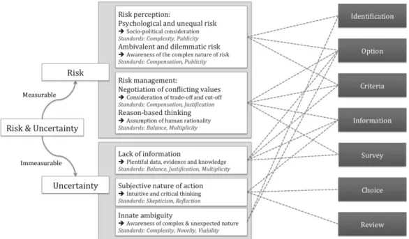 Figure 3. A proposal of standards for the assessment framework of decision-making based on the literature