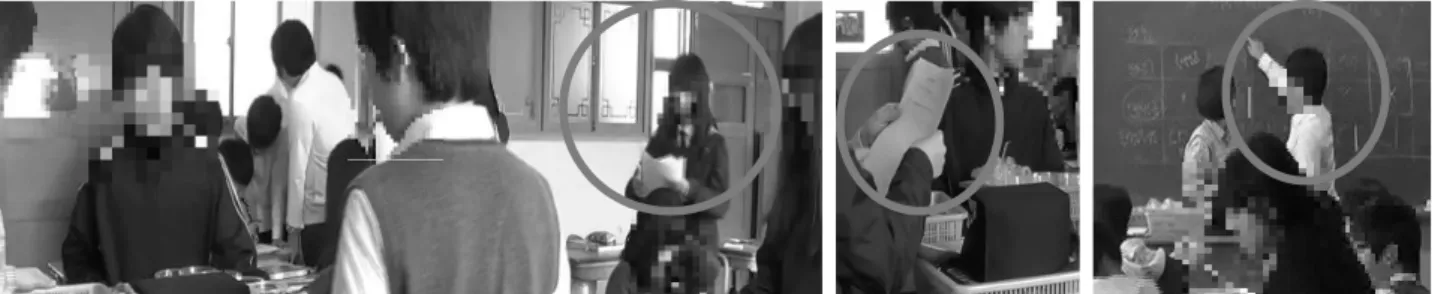 Figure 12. Offprint from the video that shows students asking questions of Eunhee after the lesson