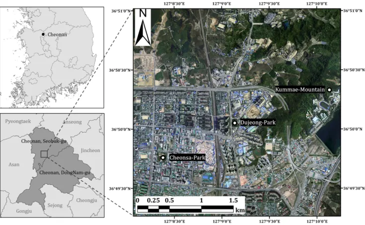 Figure  1.  Spatial  range  of  this  study.