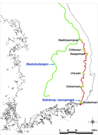 Figure  1.  Map  of  the  surveyed  areas