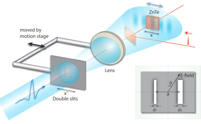 Fig. 1. Experimental setup to measure sub-wavelength Young’s double-slit diffraction pat- pat-tern