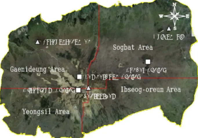 Figure  8. The  classification  of  Korean  red  pine  forest  distribution  area  in  Hallasan  National  park.