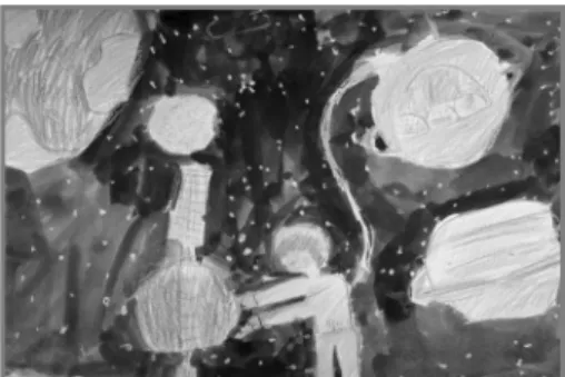 Fig. 2 Beom's Drawing : A man live in planet.