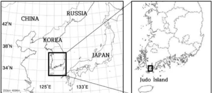 Figure  1.  The  map  showing  the  geographical  position  of  the  study  site