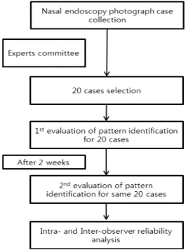 Fig. 1. Flow  chart  showing  case  enrollment  and  intra-  and  inter-rater  reliability  in  study