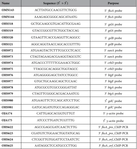 Table 3.   Oligonucleotides used in this study.