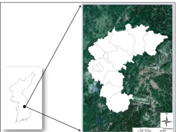 Figure  1.  Topography  and  survey  boundary  map  of  the study  area