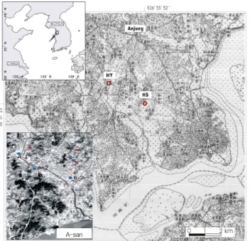 Figure  1.  Topographical  map  for  research  area. 