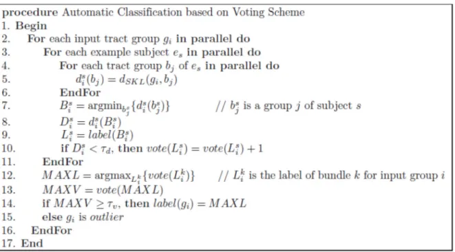 Fig 4 shows a skeleton of the voting algorithm to determine the label of an input group