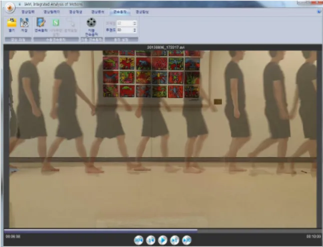 Figure 1. Integrated Analysis of Motion (IAM) program for tracking gait
