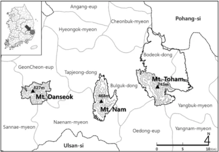 Figure 1. The map of studied sites 