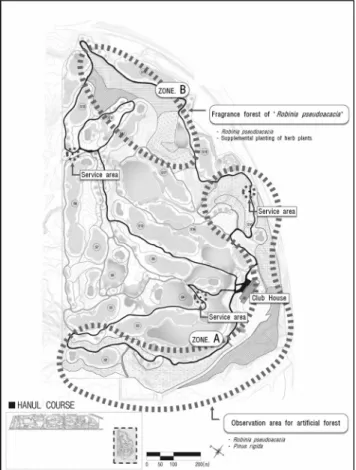 Figure 6. The theme plan of  Hanul course