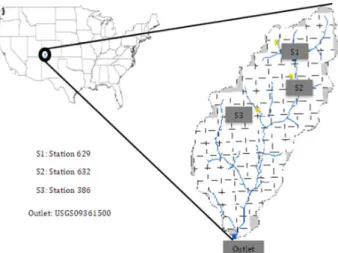 Fig. 1. The Durango River Basin, Colorado  and grids