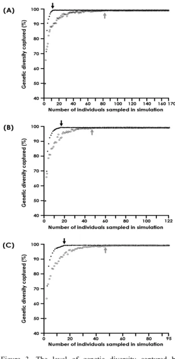 Figure 2. Neighbor-joining dendrogram for 13 subpopulations of  A. altaicus var. uchiyamae based on genetic distance(pairwise  Φst) of AFLP markers