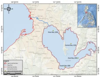 Fig. 1. Laguna Lake-Pasig River-Manila Bay hydrologic system