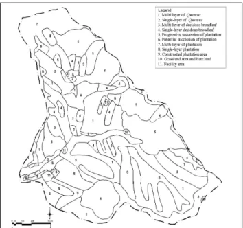 Table 2. The types and area of biotope of Chukryongsan Recreational Forest