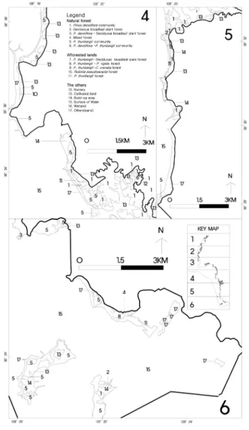 Figure 2. The map of actual vegetation of Taeanhaean