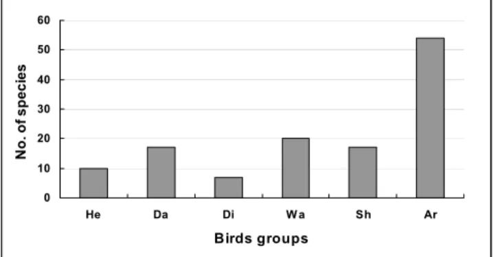 Figure 4. The result of dominant species at three streams of Daejeon Metropolitan City during survey  period(April, 2002～March, 2004 and January, 2006～December, 2006)통계의 분석은 SPSS(Version