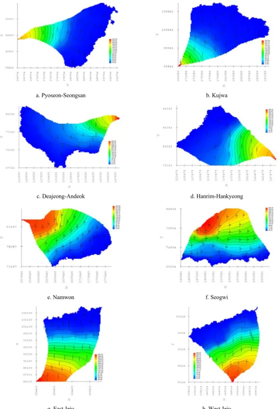 Fig. 9. Groundwater flow analysis results.