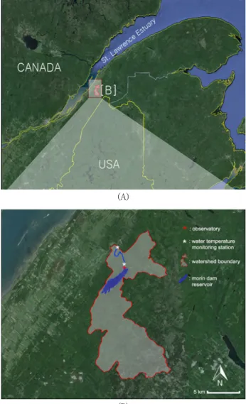 Fig. 1. Study area and measuring station. 