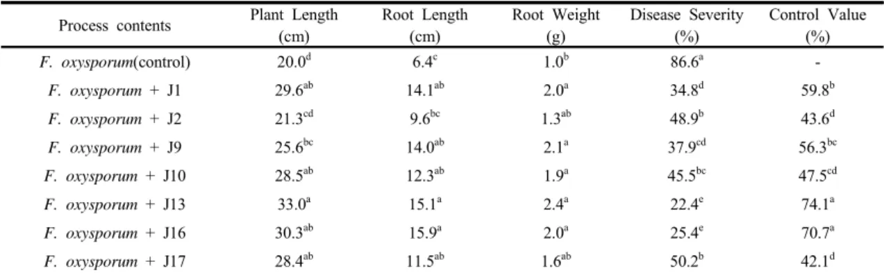 Fig. 6. Root form of cucumbers during treating 7 kinds of trichoderma for fusarium wilt