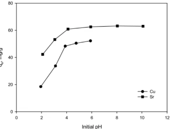 Fig.  3.  Absorption  capacity  of  Sr  ion  for  different  PAN  contents  and  different  SZ-A  contents  (PAN-SZ  beads  :  2.0  g/0.2  L,  concentration  :  100  mg/L,  temperature : 20 ).