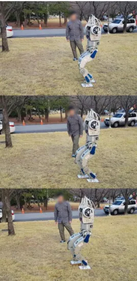 Figure 23. Snapshots from the walking experiment on a lawn. 
