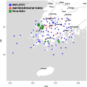 Fig. 1. The spatial distribution of stations.