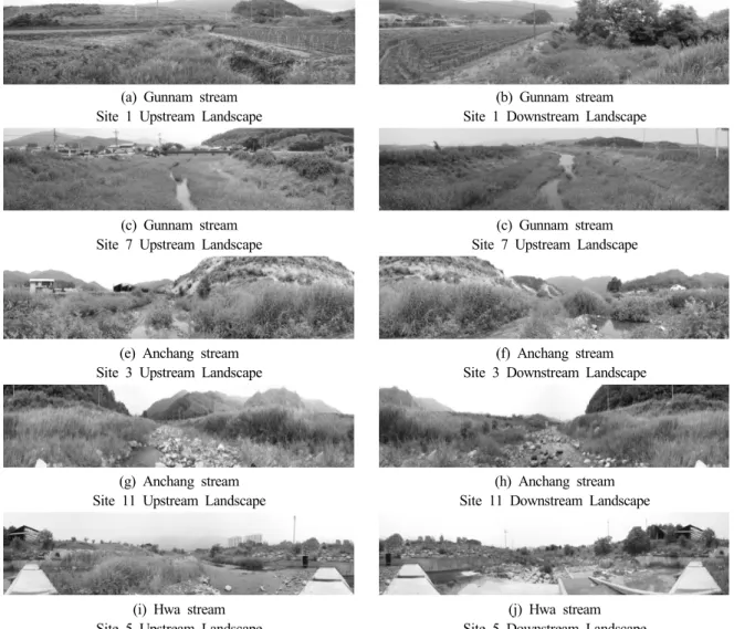 Table 7. Selection of landscape adjectives component(a) Gunnam stream 