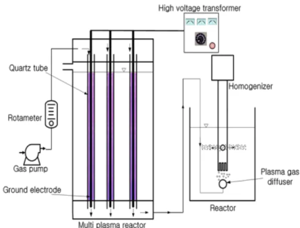 Fig. 1. Schematic diagram of plasma and gas mixing system. 