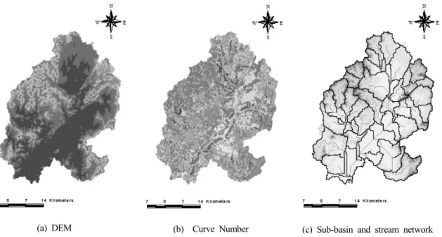 Fig. 10. Thissen network for Mean Areal Rainfall and Basin model for HEC-HMS 
