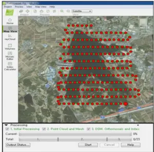 Fig. 1. x4D-based image matching processing in the study  area. 