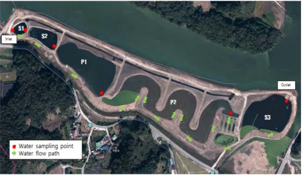 Fig. 1. Constructed wetlands in Okcheon.