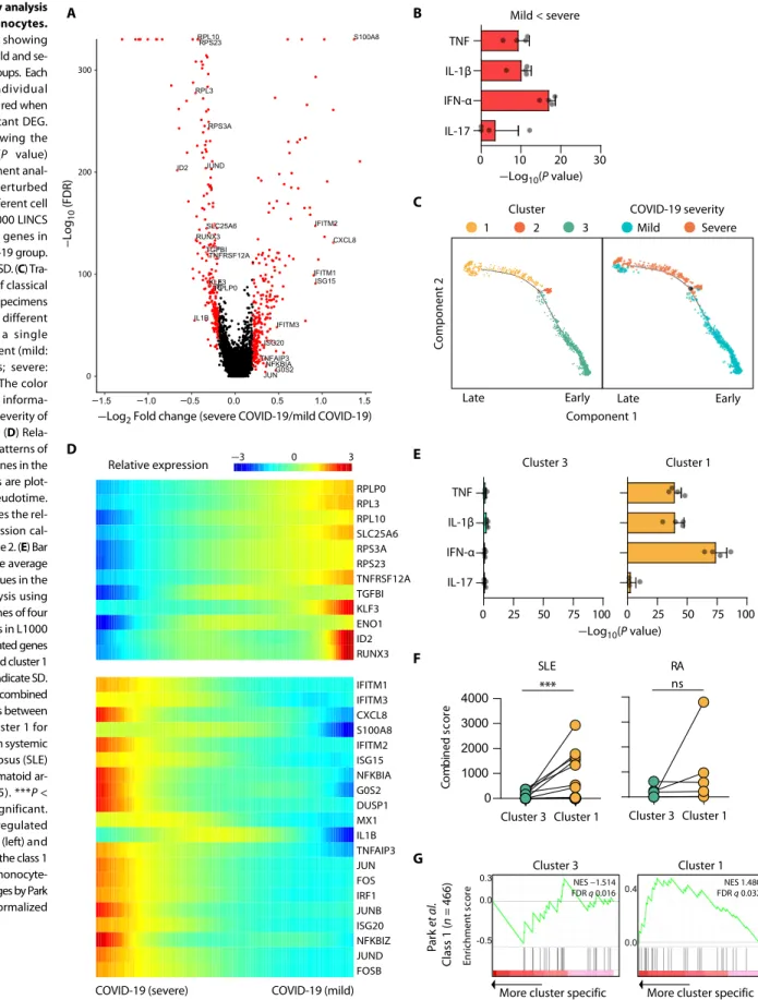 Fig. 5. Trajectory analysis  of classical monocytes. 