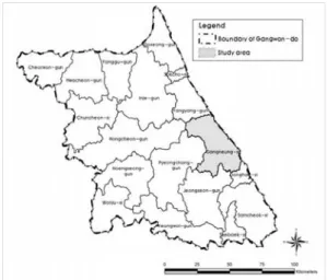 Fig. 1. The location map of the survey sites.