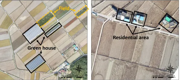 Fig. 3 Selection of excluded areas for extraction of paddy areas